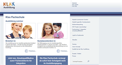 Desktop Screenshot of klax-ausbildung.de